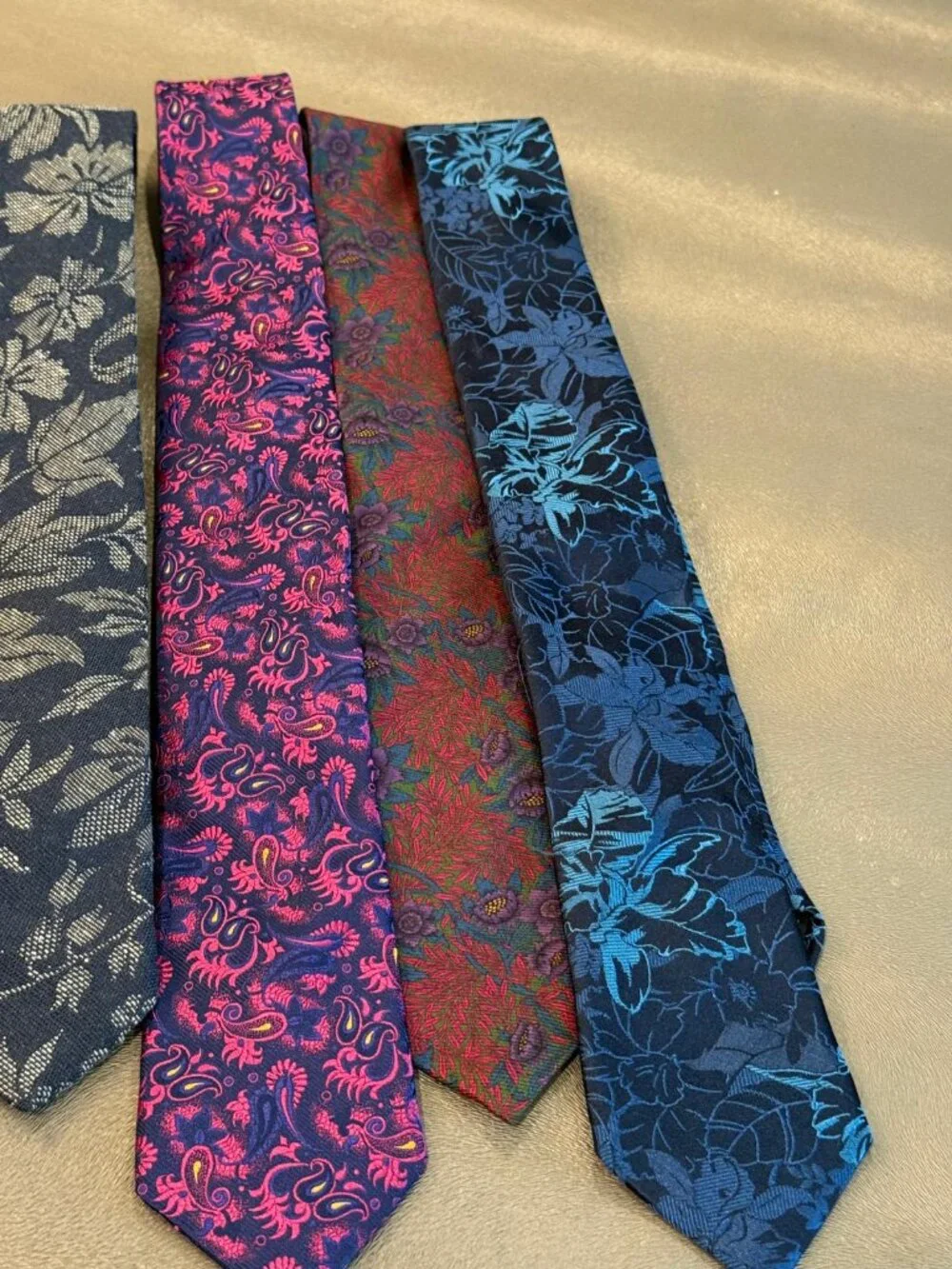 Lot of 6 Ted Baker Men's Floral Pattern Neckties